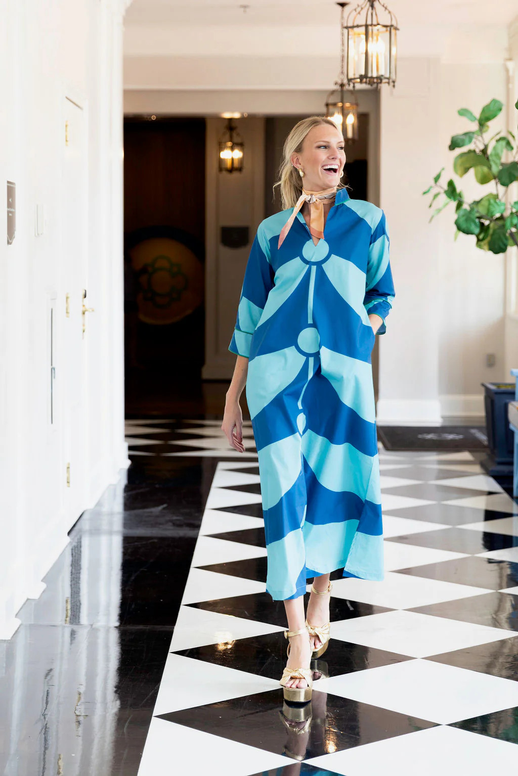 Blue Toddy Charleston Dress Long | House Of MBR