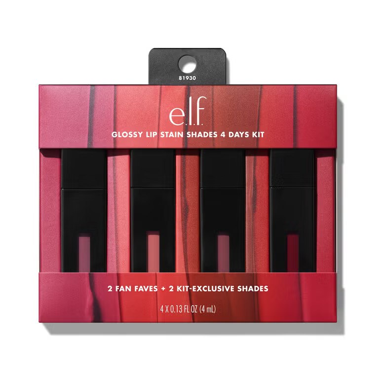 Glossy Lip Stain Shades 4 Days Kit | e.l.f. cosmetics (US)