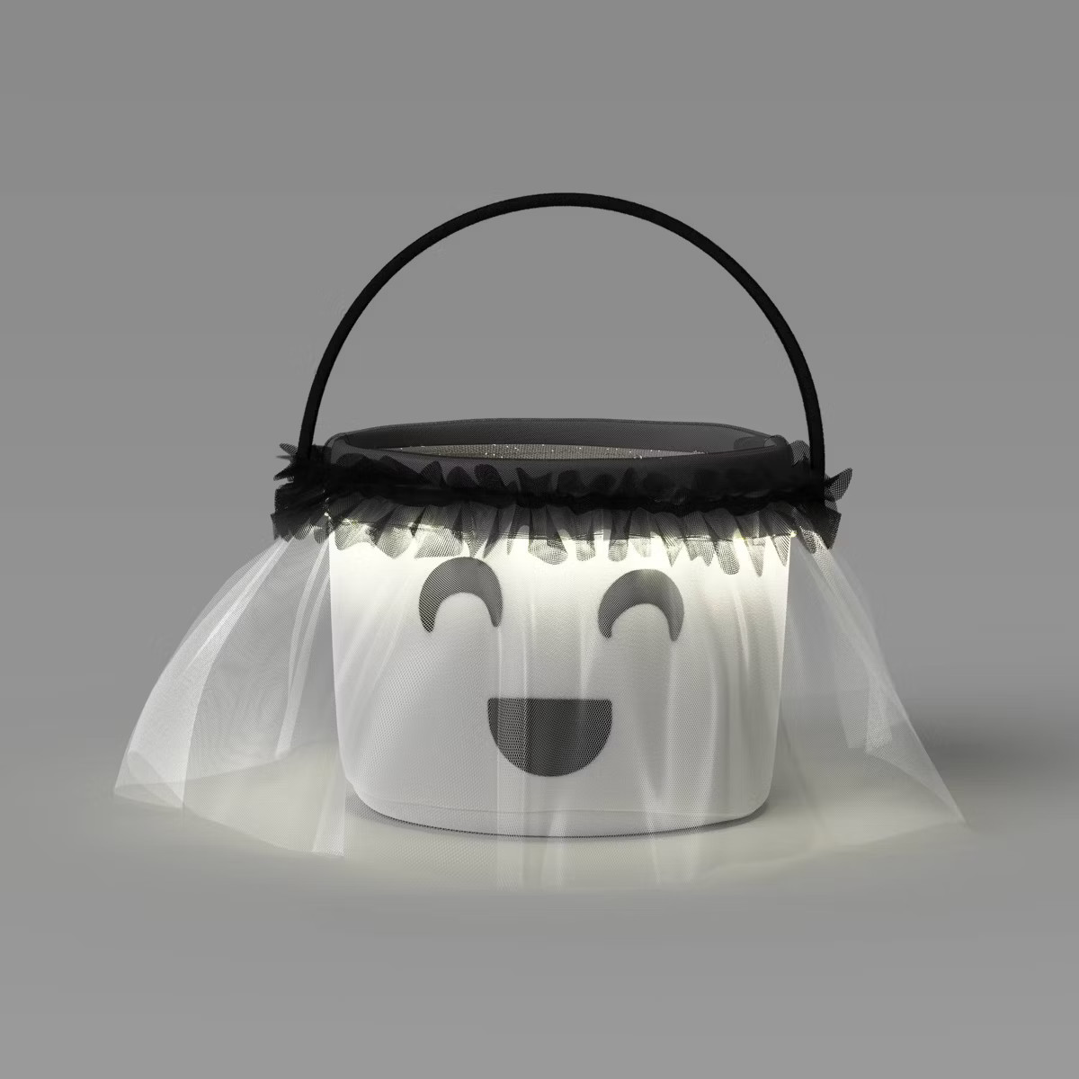 Halloween Light Up Plush Ghost Round Polyester Trick or Treat Pail - Hyde and EEK! Boutique™ | Target