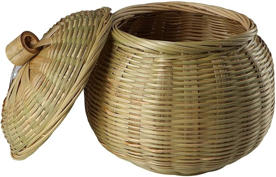 Kopida Round Rattan Boxes with Lid Hand-Woven Multi-Purpose Wicker Tray with Durable Rattan Fiber... | Amazon (US)