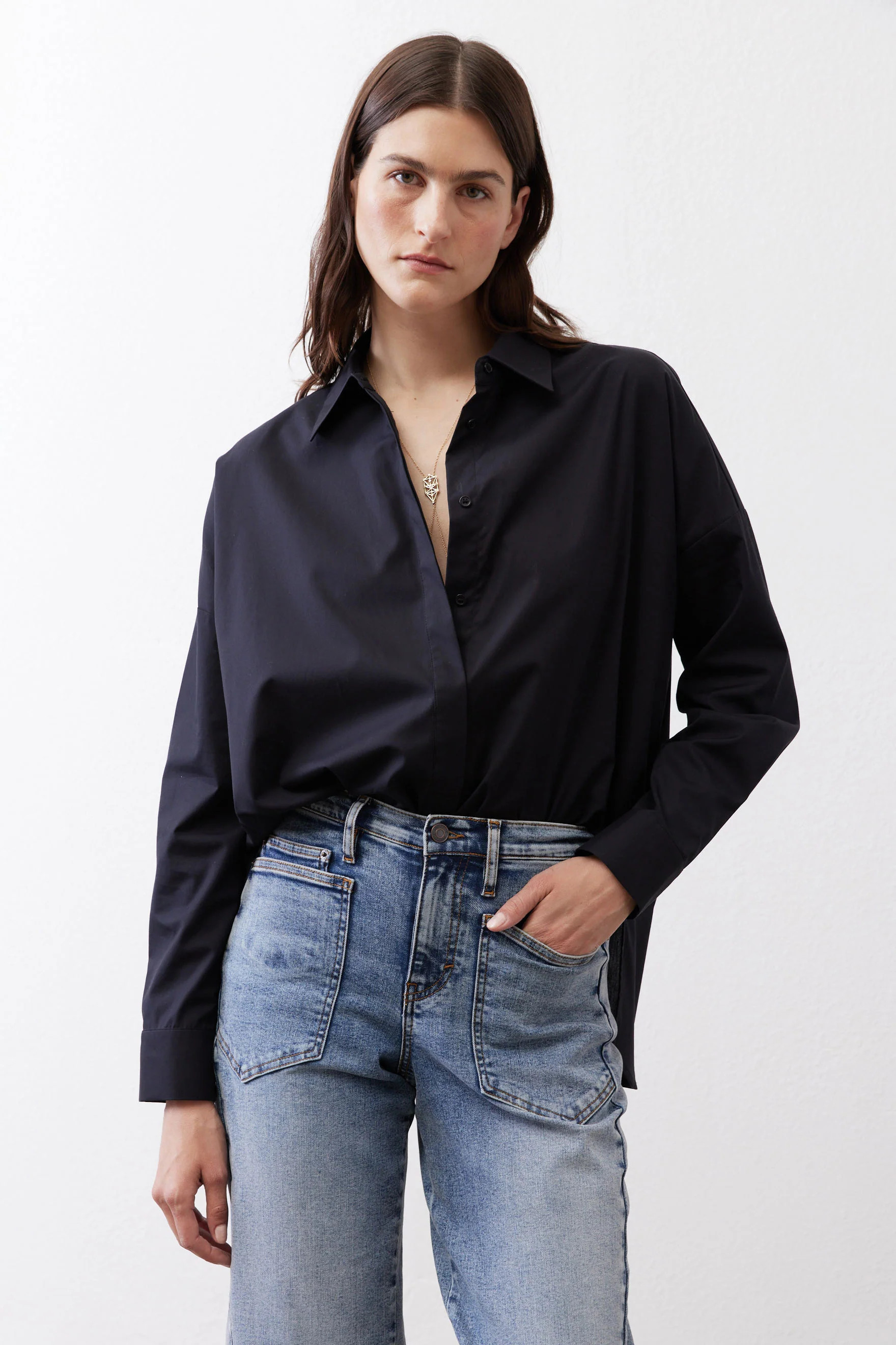 Non-Iron Refine Oversized Tunic | Ruti