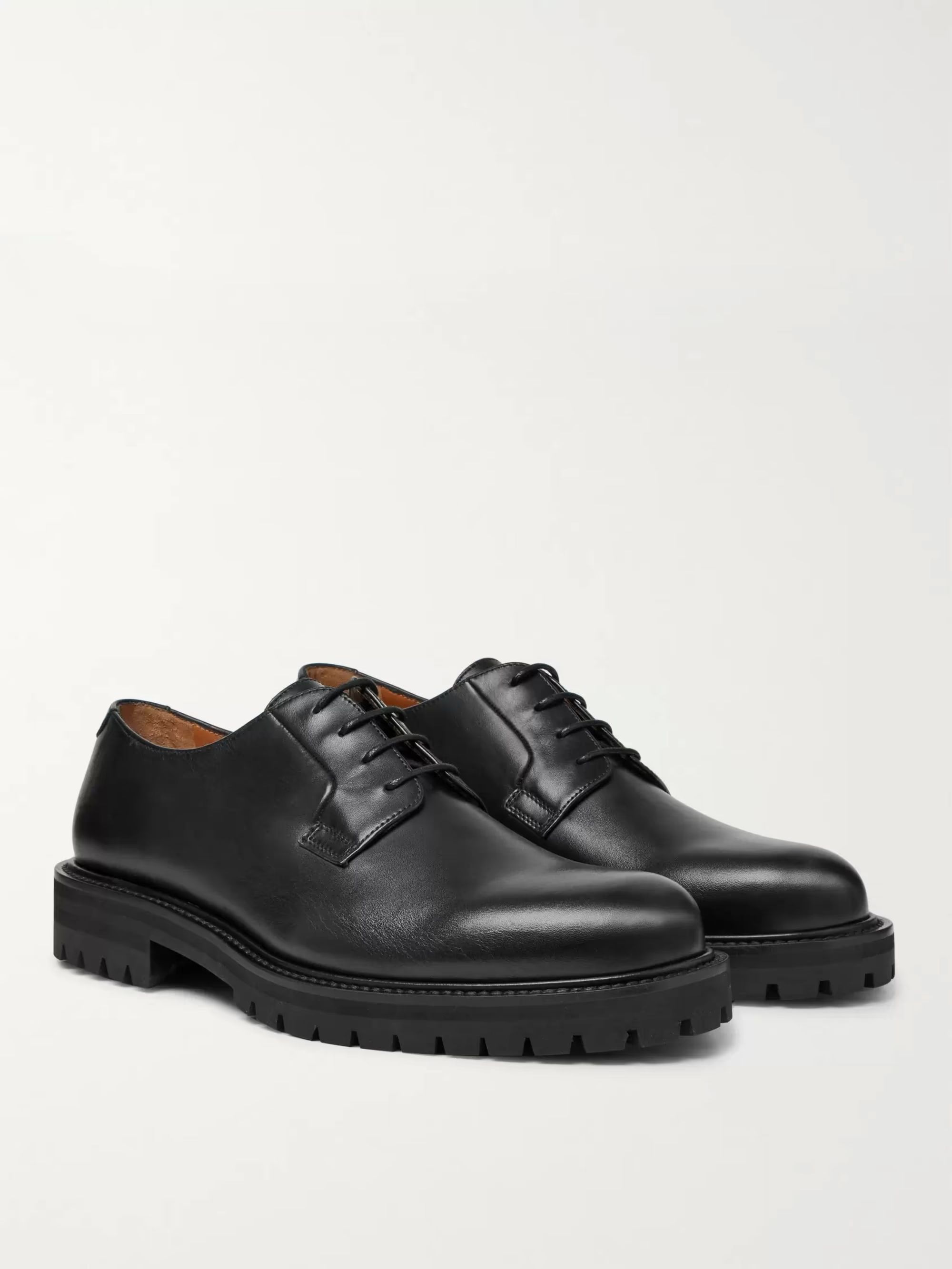 Black Jacques Leather Derby Shoes | Mr P. | MR PORTER | Mr Porter (EMEA)
