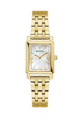 Women's Bulova Dress/Classic BUL Sutton Gold Tone Bracelet Watch | Belk