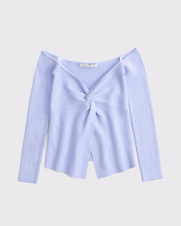Off-The-Shoulder Twist Sweater Top | Abercrombie & Fitch (US)