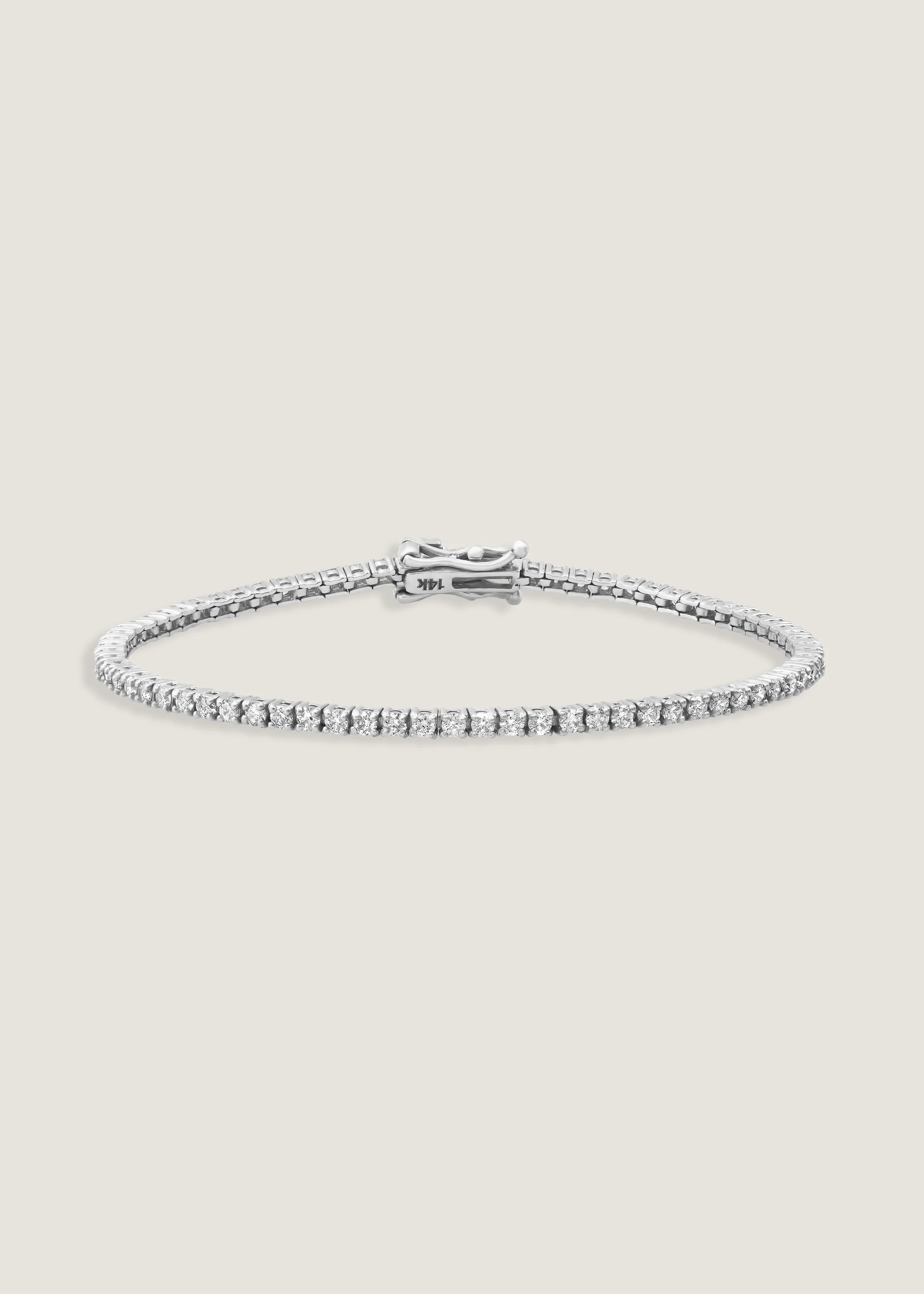 Petite Diana Tennis Bracelet 2.90ctw White Gold | Kinn Studio