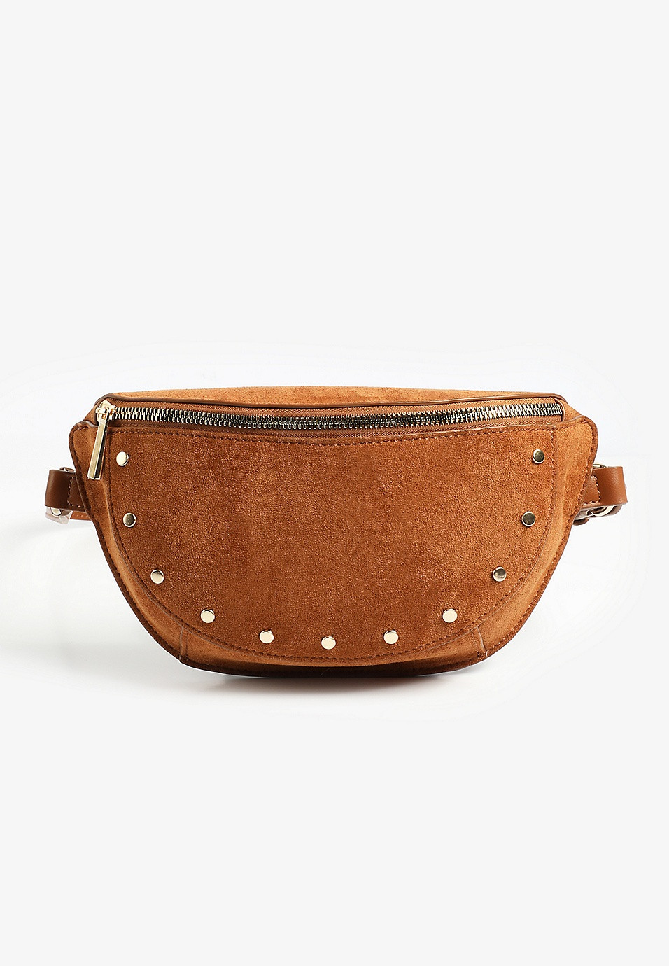 Microsuede Studded Belt Bag | Maurices