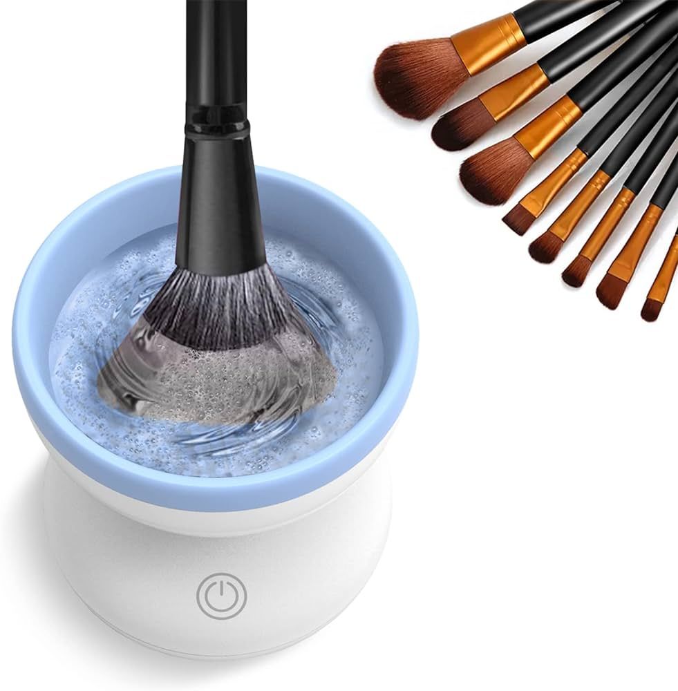Electric Makeup Brush Cleaner Machine, Alyfini Portable Automatic USB Cosmetic Brush Cleaner Tool... | Amazon (US)