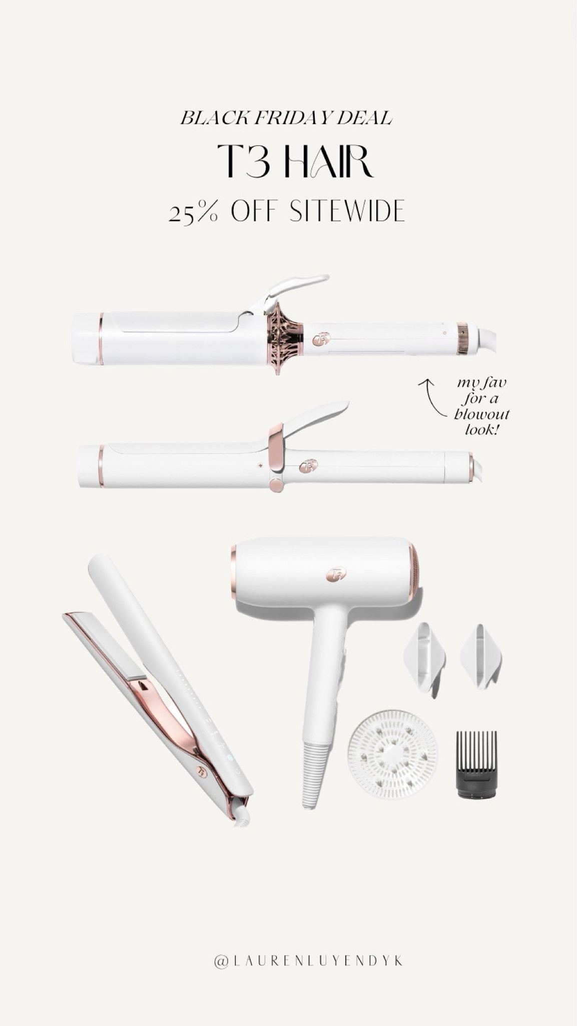 My fav hair tool, the body waver is on sale for 25% off! Perfect time to try out T3

#LTKGiftGuide #LTKCyberWeek #LTKsalealert