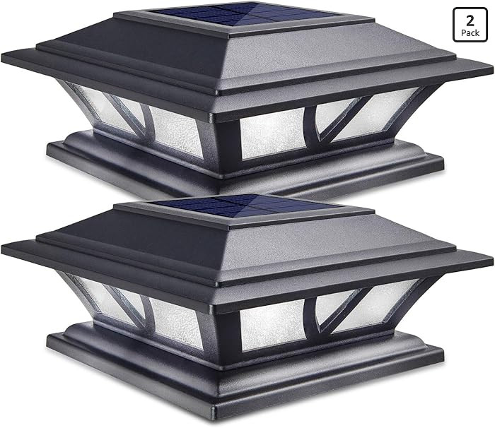 SIEDiNLAR Solar Post Lights Outdoor 2 Modes LED Deck Fence Cap Light for 4x4 5x5 6x6 Posts Patio ... | Amazon (US)