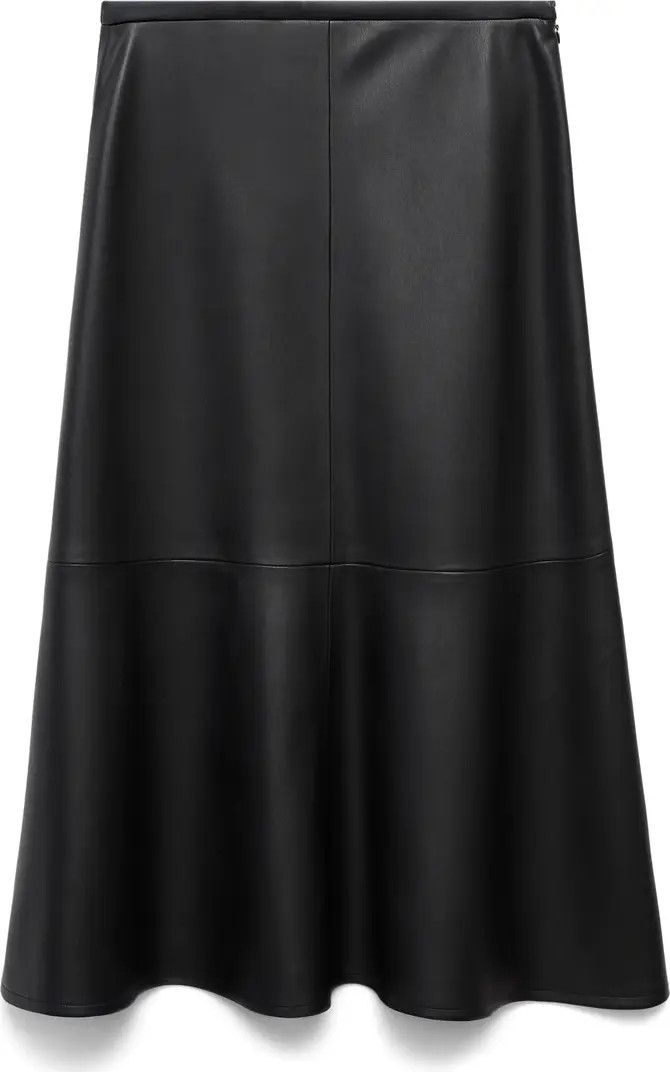 Paris Faux Leather A-Line Midi Skirt | Nordstrom