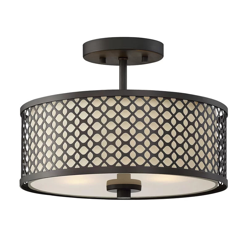 Upper Vobster Fabric Semi Flush Mount | Wayfair North America