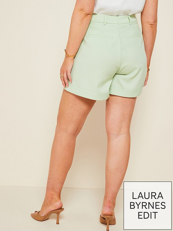 X Laura Byrnes Tailored High Waist Short - Mint | Very (UK)