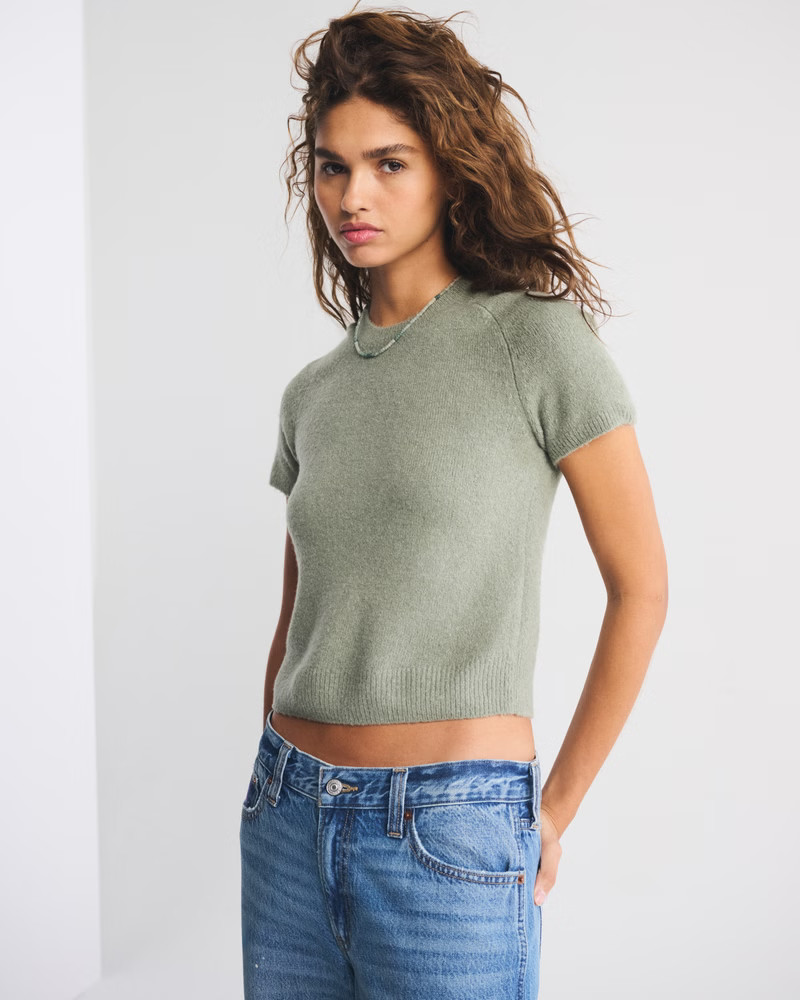 Women's Skimming Crew Sweater Tee | Women's Tops | Abercrombie.com | Abercrombie & Fitch (US)