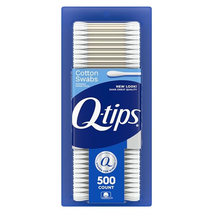 Q-tips Cotton Swabs, Original, For Home, First Aid and Beauty, 100% Cotton, 500 Count | Amazon (US)