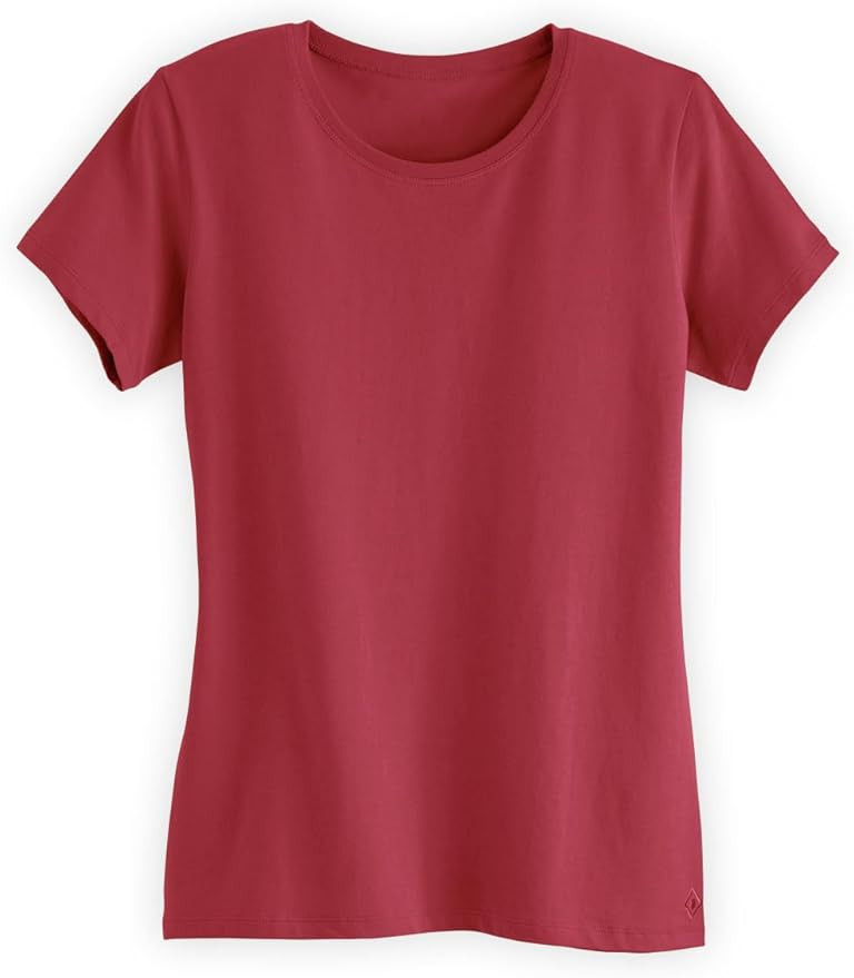 Women's Organic Pima Cotton Relaxed Short Sleeve Crew Neck T-Shirt | Amazon (US)