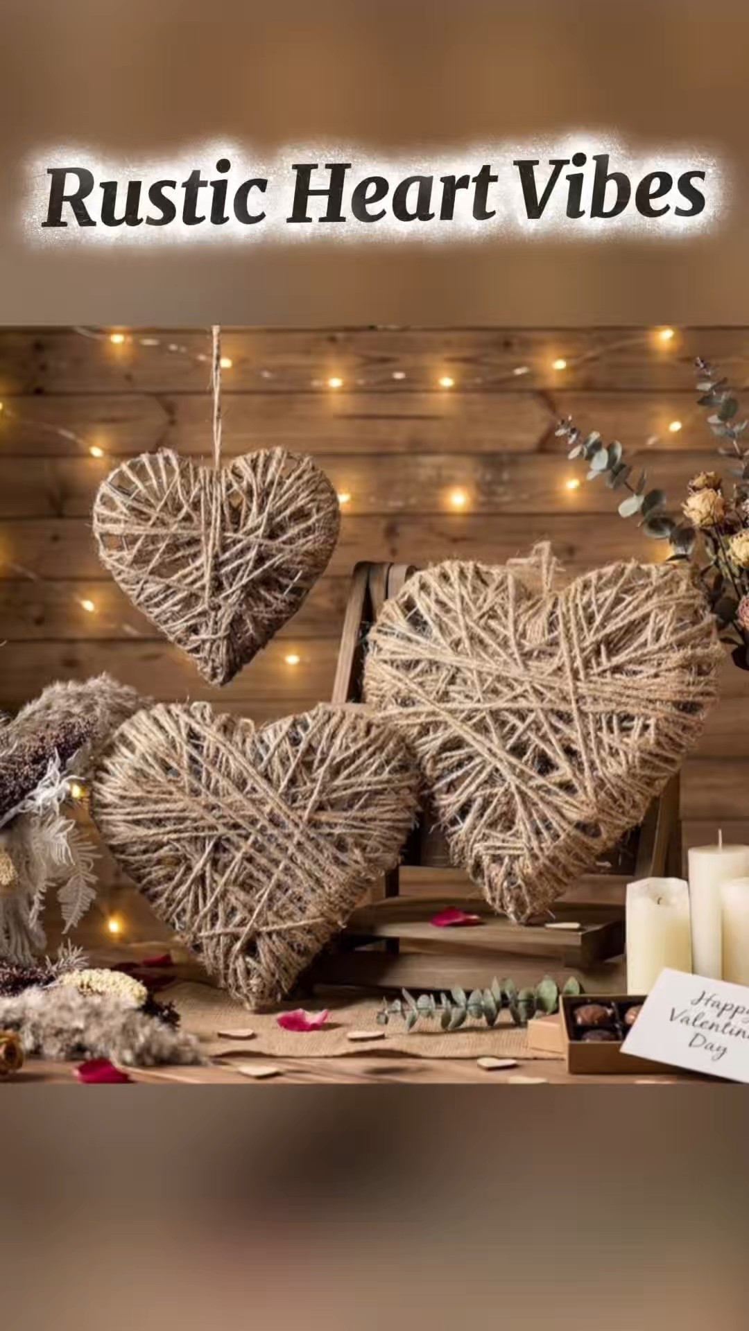 These wrapped hearts are so my style...cozy, simple, and a little rustic. 

Perfect for Valentine’s or all year round, they make any space feel warm and inviting.

#RusticDecor #FarmhouseStyle #CozyHome #HandmadeDecor #HomeVibes #ValentinesDecor #SimpleDecor #WarmAndCozy 

#LTKHome