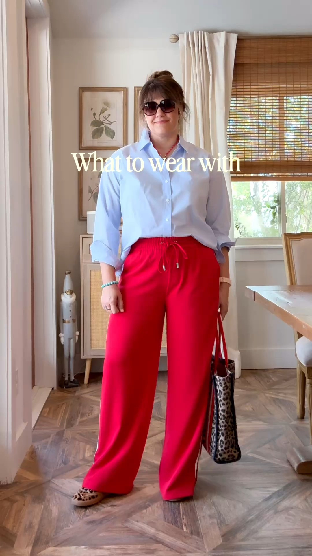 Pants are a size medium and I would say they run true to size in the waist and leg but have a longer than normal inseam. I’m 5’8 and they are grazing the ground. 



Outfit ideas, fall style, 2026 style finds, outfit ideas for moms on the go, red pants, track pants outfit ideas, wide leg pants, athleisure pants, outfit ideas,

#LTKootd #LTKOver40 #LTKMidsize