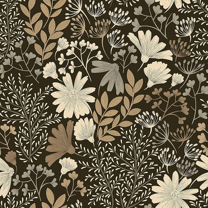 VEELIKE Boho Floral Wallpaper Peel and Stick Botanical Flower Wallpaper for Bedroom Bathroom Nurs... | Amazon (US)