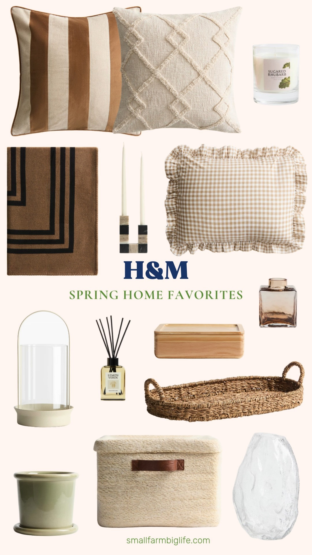 H&M Spring Home Favorites
Soft neutrals, warm textures, and simple details make these pieces perfect for a fresh spring refresh. From marble candle holders and gingham pillows to woven baskets, glass vases, and cozy throws, these H&M home finds add an effortless, collected look to any space. Save this for spring home styling that feels calm, timeless, and lived in ✨ 

 #LTKdayinmylife #LTKstorytime #LTKHome