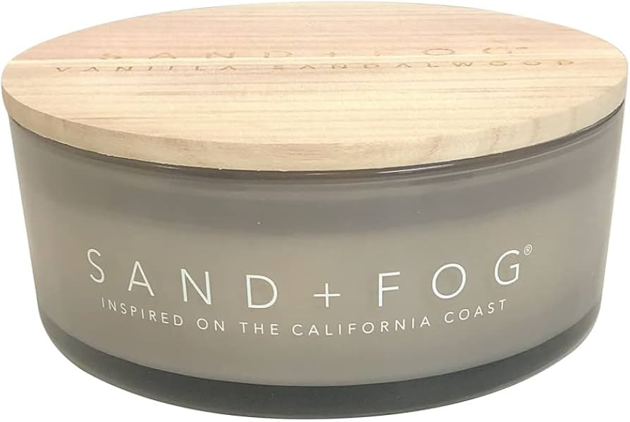 Sand + Fog Scented Candle - Vanilla Sandalwood-Additional Scents and Sizes–100% Cotton Lead-Fre... | Amazon (US)