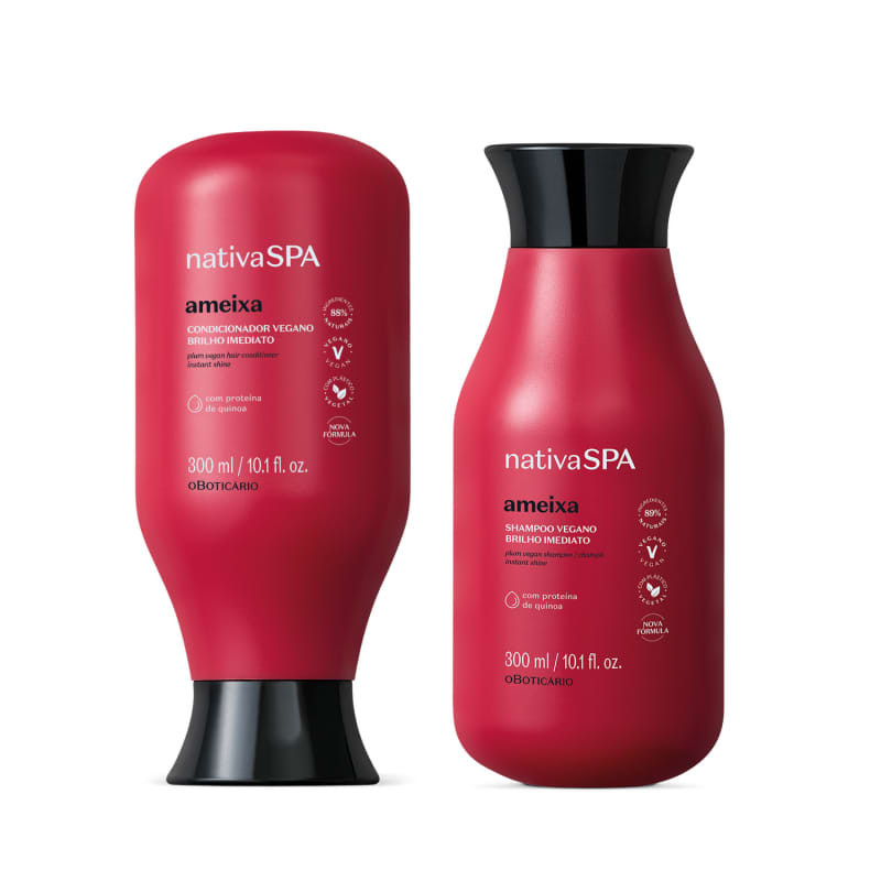 Combo Nativa SPA Ameixa: Shampoo 300ml + Condicionador 300ml | oBoticario (BR)