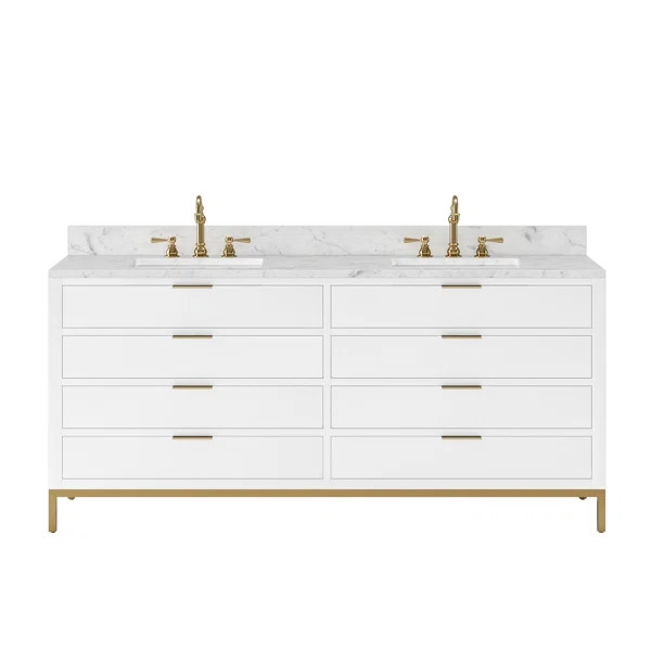 Gervais 72" Double Bathroom Vanity Set | Wayfair North America