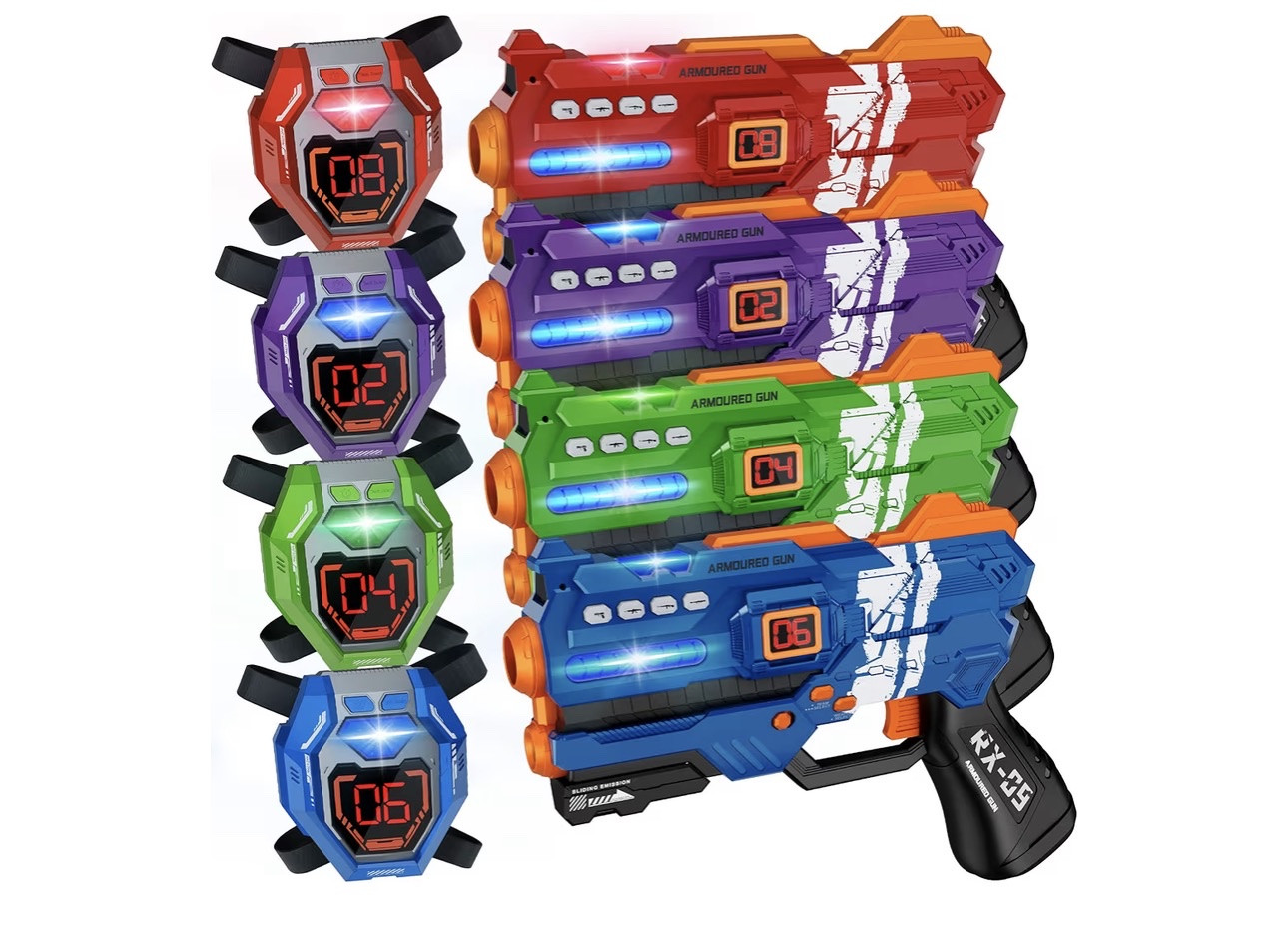 11% off 🎉

4.4
4.4 out of 5 stars
(1,634)
Laser Tag Guns Set of 4 Laser Tag Guns with Digital LED Score Display Vests,Gifts for Teens and Adults Boys & Girls,Adults and Family Fun,Gift for Kids Ages 8 9 10 11 12+Year Old Boy

#LTKGiftGuide #LTKKids #LTKSaleAlert