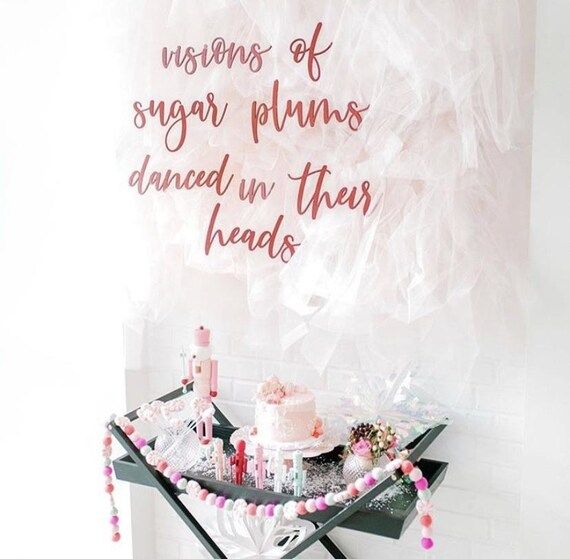 Visions of Sugar Plums Backdrop Sign | Etsy (US)