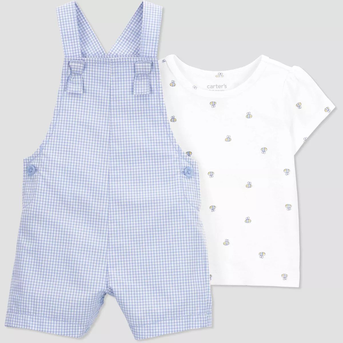 Carter's Just One You® Baby Girls' Gingham Overalls - Blue | Target