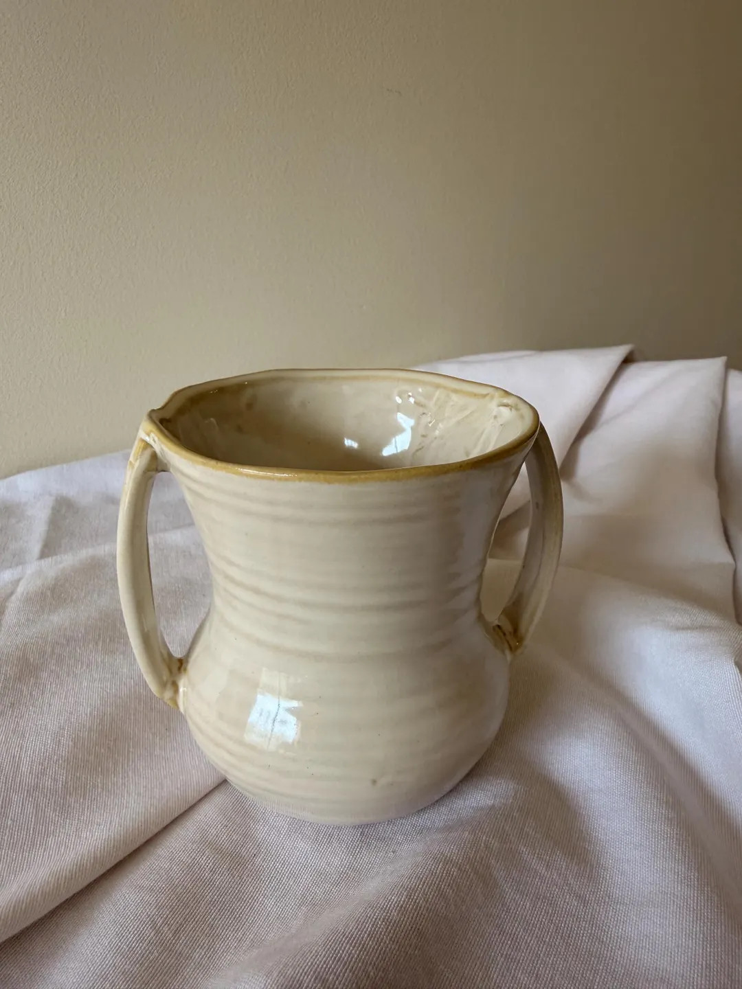 Vintage ceramic glazed decorative vase with handles | Etsy (Global)