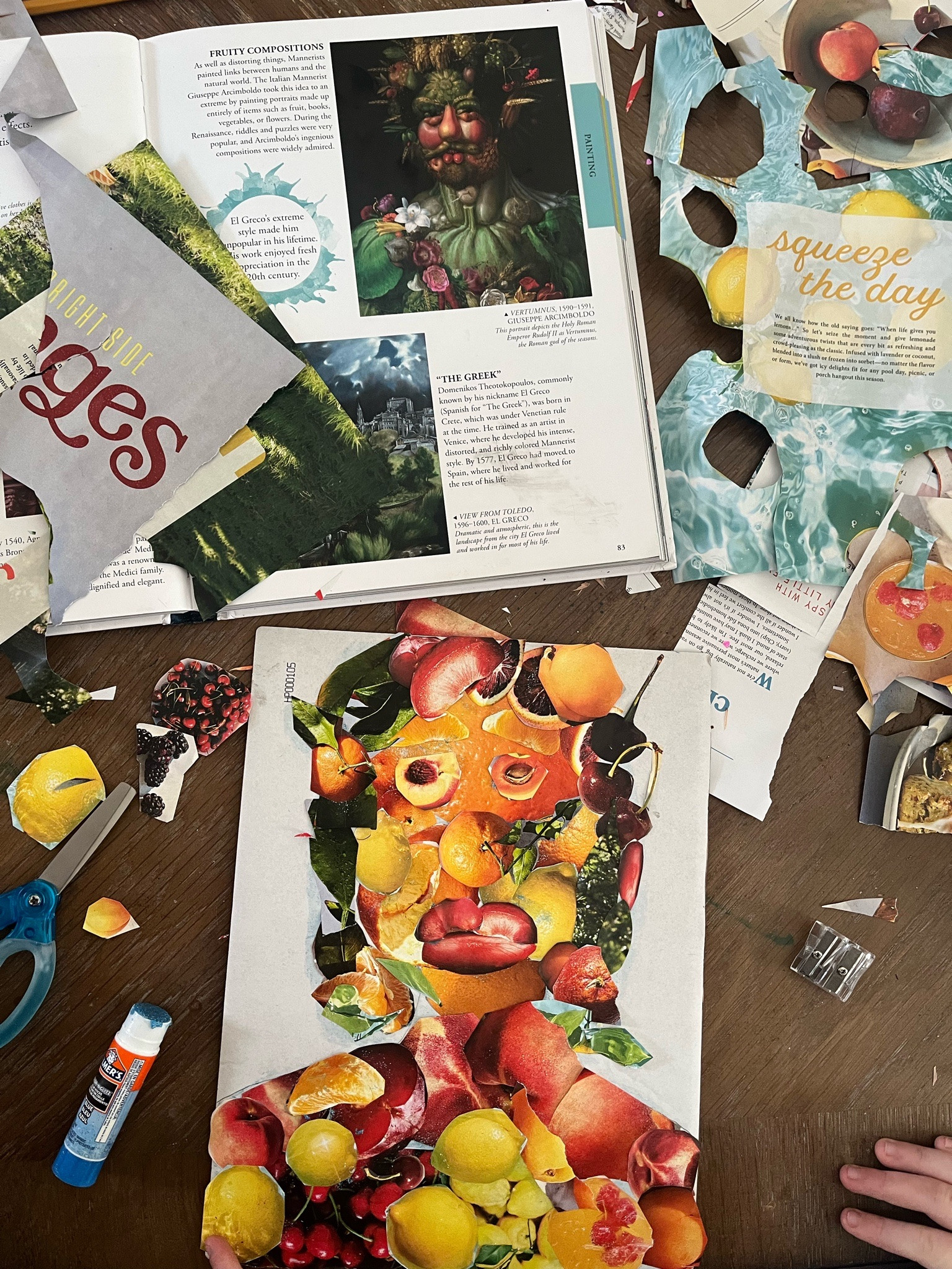 Homeschool art lesson on Italian Mannerist painter Giuseppe Arcimboldo using DK’s Art Encyclopedia and collage! 

#LTKmomlife #LTKdayinmylife #LTKKids