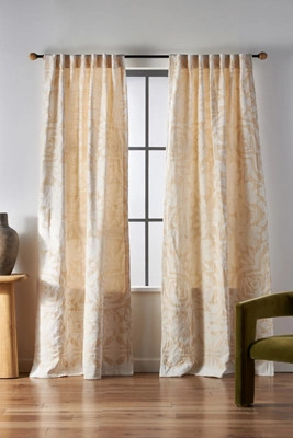 Woven Michelle Curtain | Anthropologie (US)