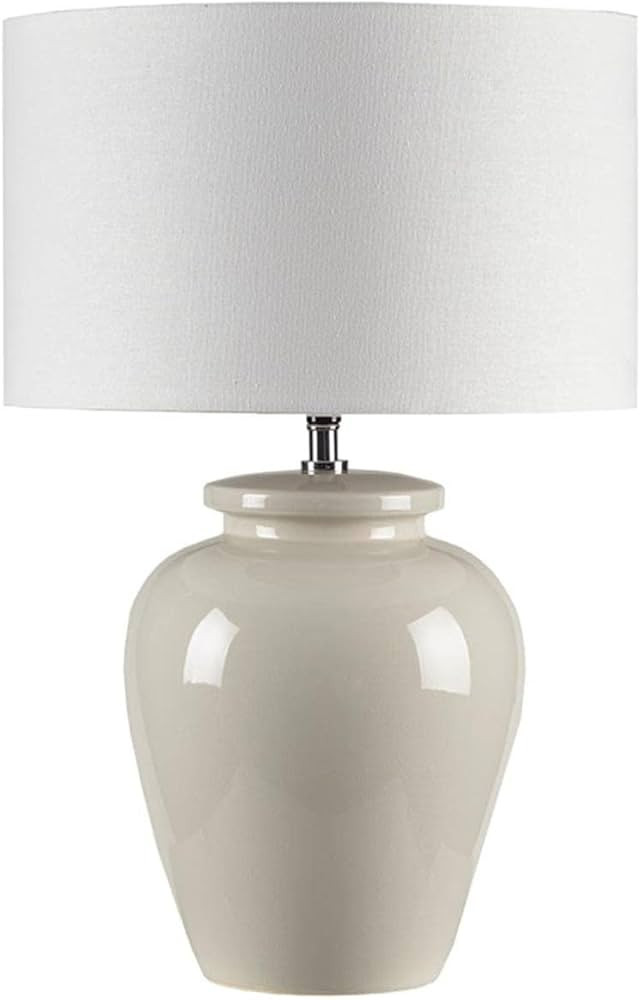 INK+IVY Table Lamp for Living Room, Minimalist Design Table Lamp, Ceramic Vase Body, Tapered Drum... | Amazon (US)