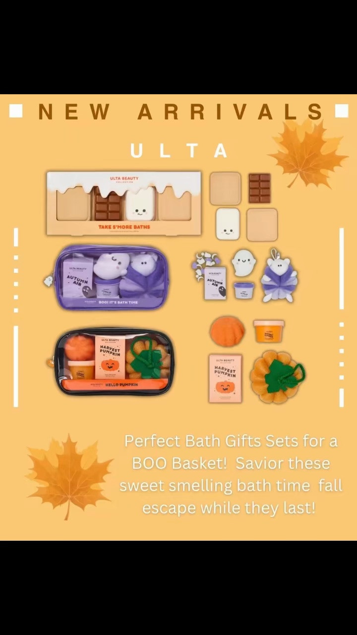 🍂 @ulta  fall collection is officially here, and these adorable bath gift sets are perfect for your next BOO Basket! 👻🎃 Cozy scents, cute packaging, and affordable finds that won’t stay in stock for long. Save this for your fall shopping! 🧡✨#fall #ulta
