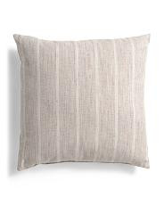 Made In Usa 22x22 Coastal Stripe Oversized Feather Filled Pillow | TJ Maxx