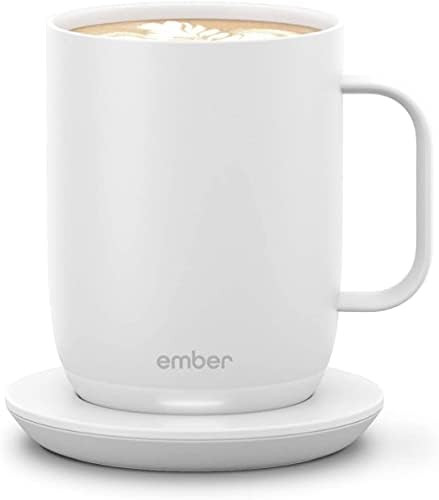 Ember Temperature Control Smart Mug 2, 14 oz, White, 80 min. Battery Life - App Controlled Heated Co | Amazon (US)