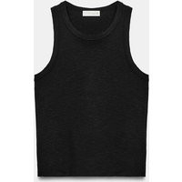 Zara - Rib Sleeveless Top - Charcoal - L - Woman | Zara US