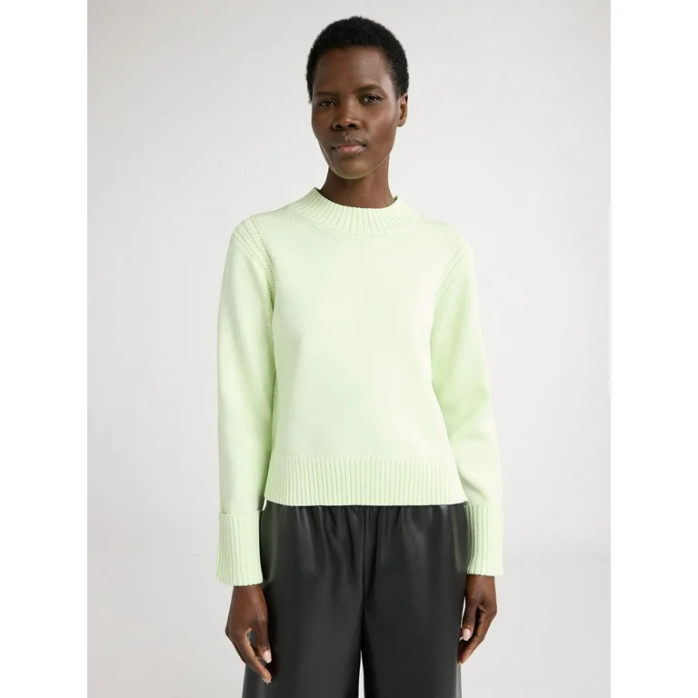 Scoop Women's and Women's Plus Cuffed Sweater, Lightweight, Sizes XS-4X | Walmart (US)