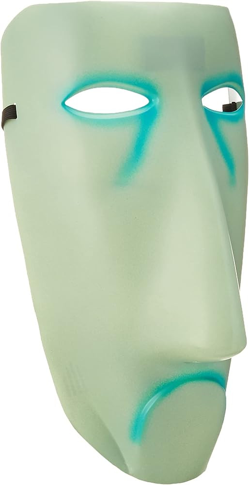 Disguise mens Shock Adult Costume Mask, Turquoise, Standard US | Amazon (US)