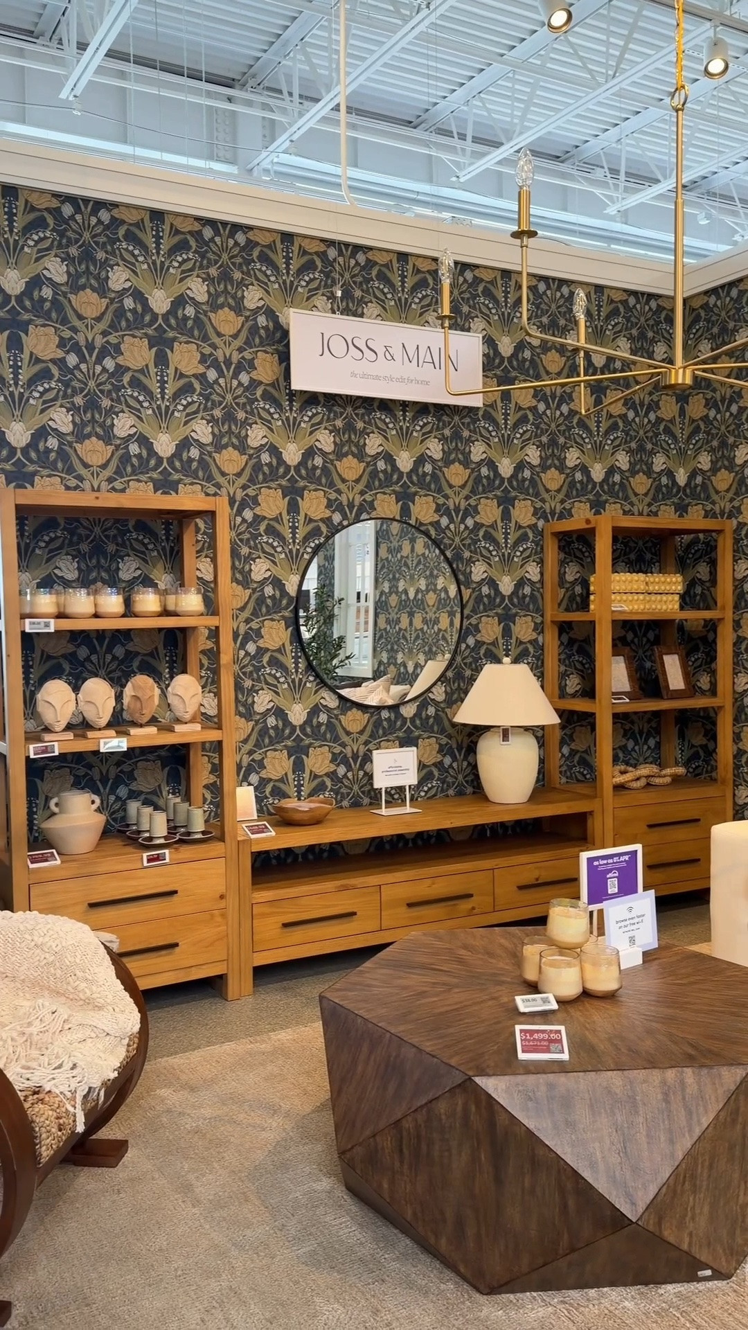 Love this Joss & Main entertainment center setup! 🤎 The Modica 127” Pine Entertainment Center combines a warm Natural-finish TV stand with coordinating bookcases, giving you plenty of space for storage and styling your favorite décor. 🧺🌿 The bold Yael Wallpaper in Navy Blue adds the perfect contrast with its unique floral botanical pattern and gives the whole room such a fun boho-chic feel. 🌼 Even better, the entertainment center is on sale right now! ✨ I’ve linked the whole look and similar styles in my LTK. 🙌🏻 @Wayfair #livingroominspo #homedecor #livingroomfurniture

#LTKHome #LTKSaleAlert