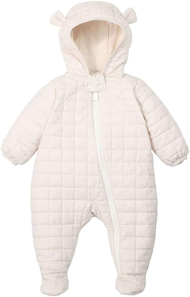 Baby Girl Boy Snowsuit 3-6 Months Down Jacket Hooded Romper Jumpsuit Infant Onesie Winter Out... | Amazon (US)