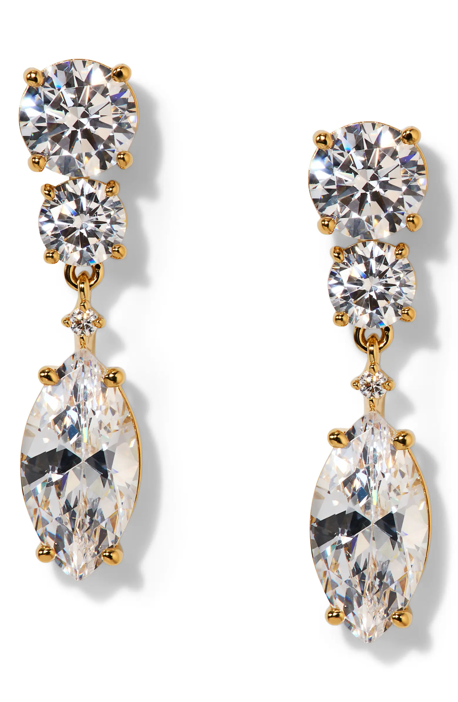 Everleigh Cubic Zirconia Double Drop Earrings | Nordstrom
