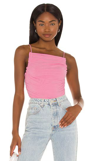 Jessa Ruched Tank in Pink | Revolve Clothing (Global)