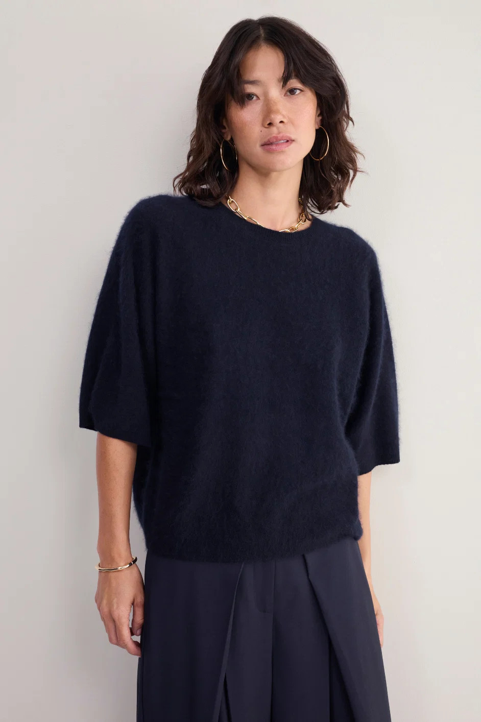 Myla Brushed Knitted Top - Black | WYSE London