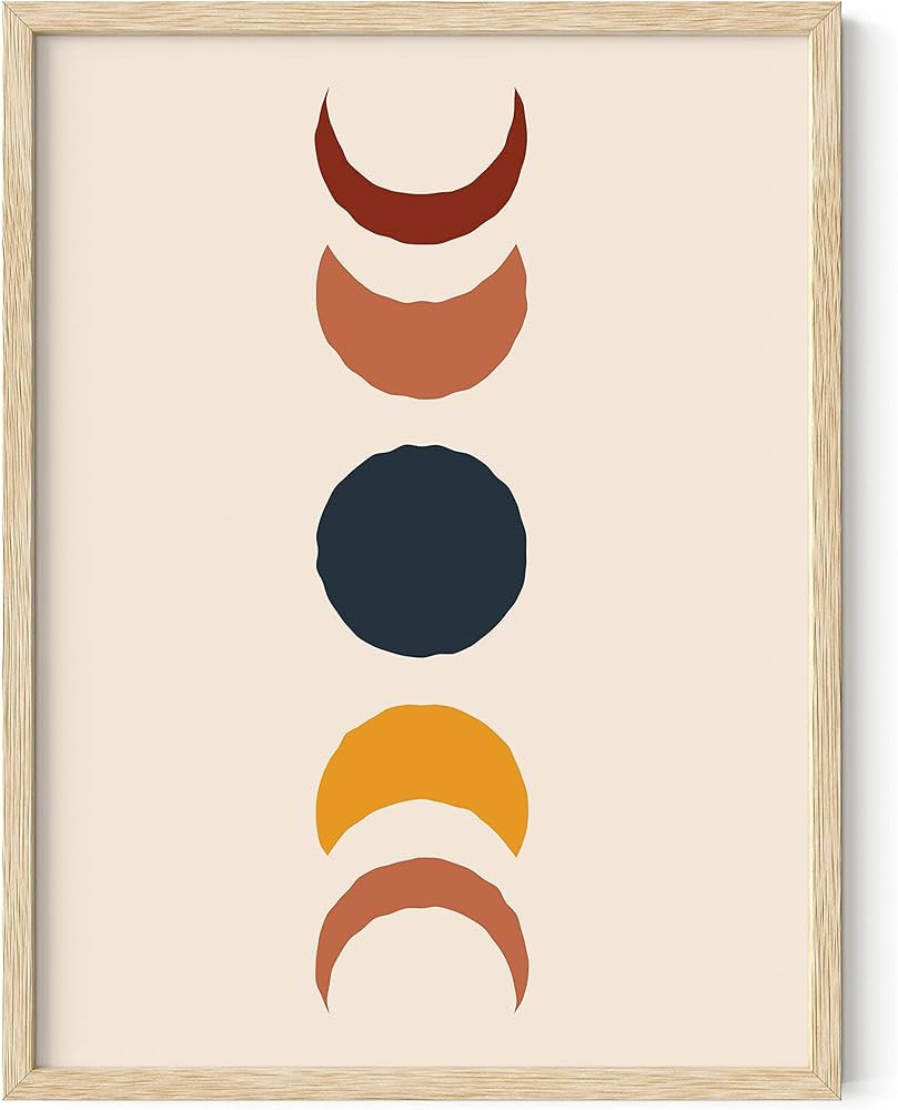 HAUS AND HUES Mid Century Modern Wall Art Sun Boho Posters and Prints Wall Art Mid Century Modern... | Amazon (US)