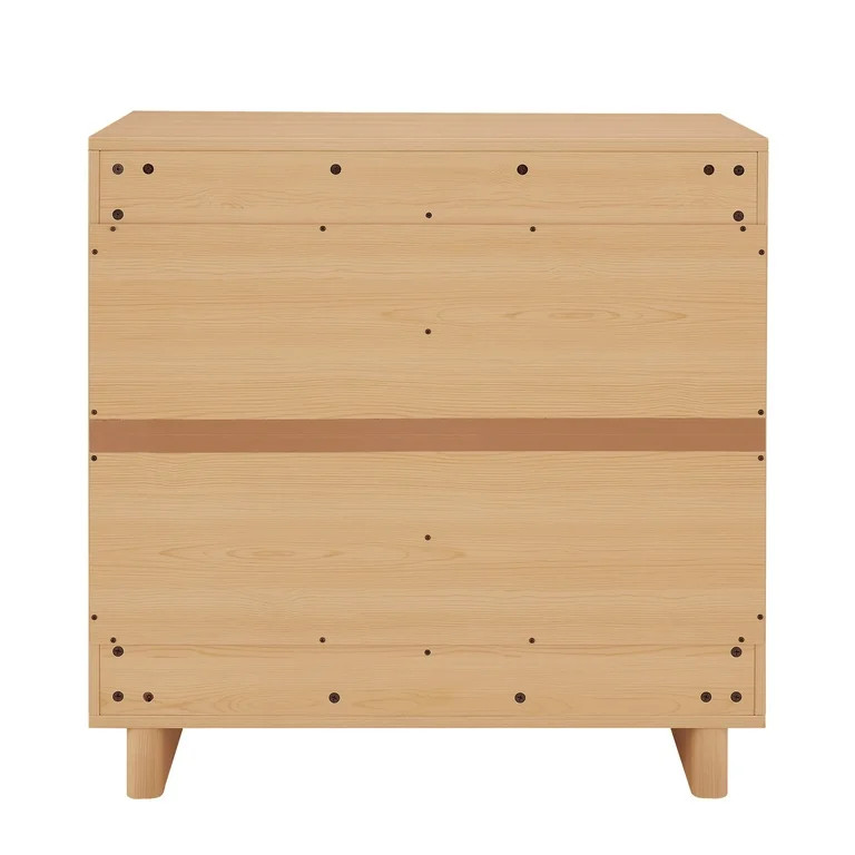 Better Homes & Gardens Lillian Fluted Bar Cabinet, Natural Pine Finish | Walmart (US)