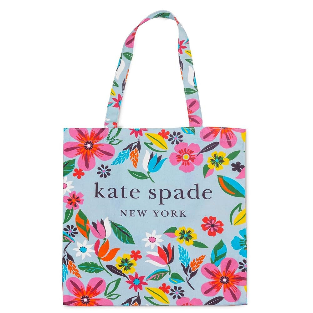 kate spade new york Cute Canvas Tote Bag for Women, Canvas Beach Bag, Book Tote with Pocket, Safa... | Amazon (US)