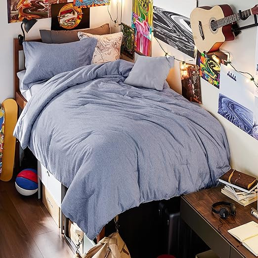 Bedsure Twin/Twin XL Comforter Set - Blue Twin Extra Long Comforter, Soft Bedding for All Seasons... | Amazon (US)