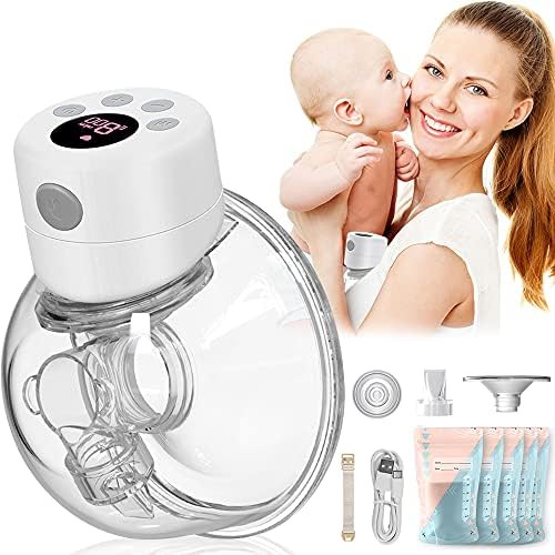 FEISIKE Wearable Electric Breast Pumps,Hands-Free Breastpump with LCD Display,2 Modes & 9 Levels Adj | Amazon (US)