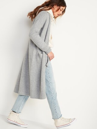 Long Duster Open-Front Cardigan Sweater for Women | Old Navy (US)